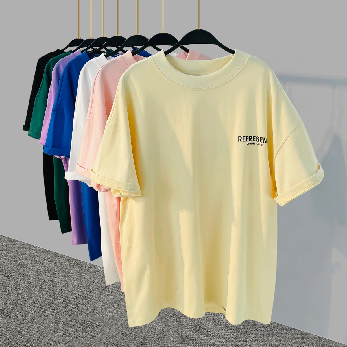 

Oversized Represent 2022 Summer New Letter Short-sleeved Couple Loose Bottoming High Street T-shirt