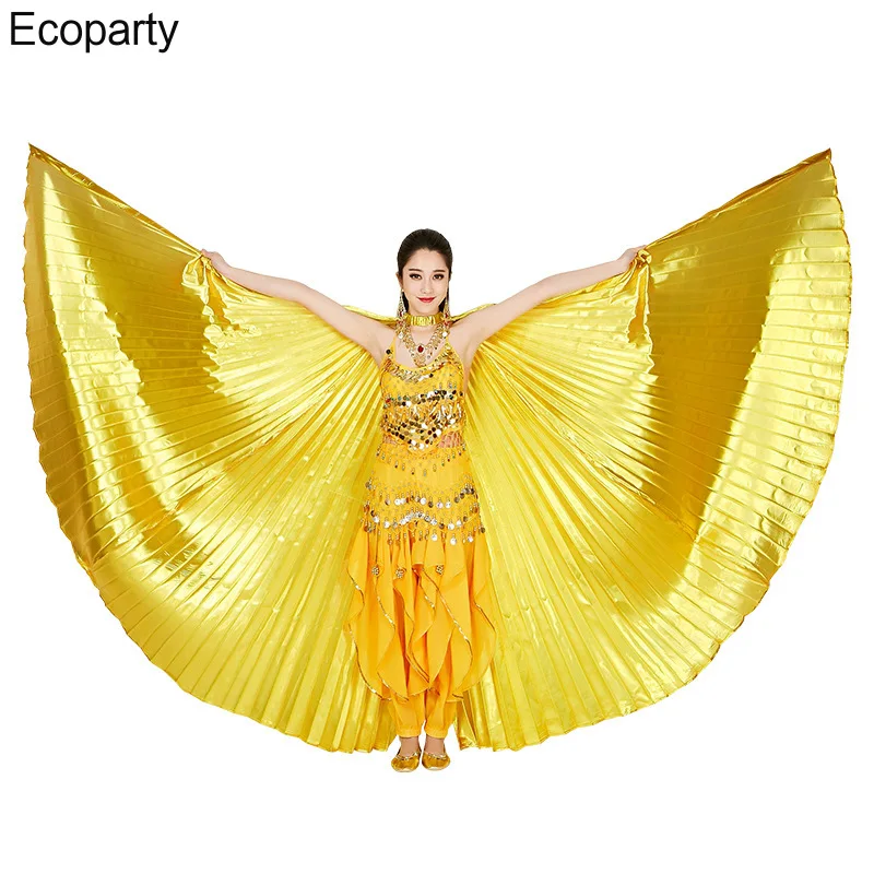 

New Adult Belly Dance Butterfly Wings 11color Women Shinny Indian Dance Stage Performance Props 360 Degrees Dance Wear