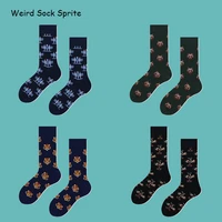 new cartoon small airplane foreign trade socks mens socks middle tube cotton socks tide socks net red socks