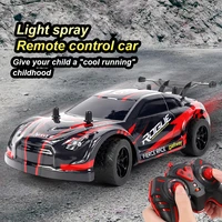 2 4ghz rc car gtr spray light toy radio remote control racing buggy 4wd drift climb off road gift model vehicle for kids gifts
