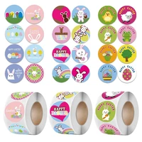 500pcsroll useful shiny stylish gift tag sticker tear resistant easter crafts sticker animal pattern for die cutting