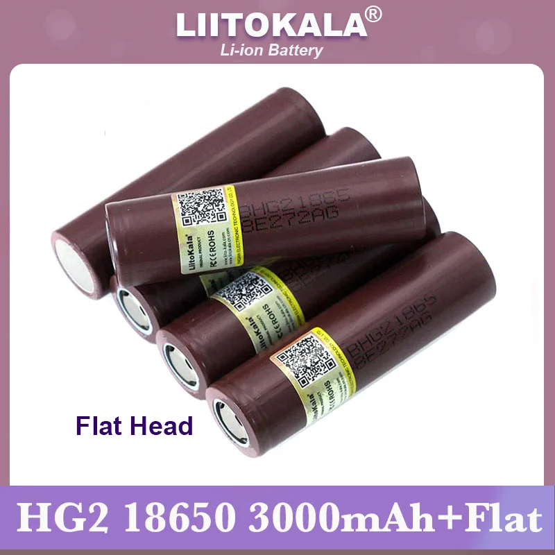 LiitoKala — batterie rechargeable HG2 18650  18650HG2  3 6 V  décharge 20A Max 35A