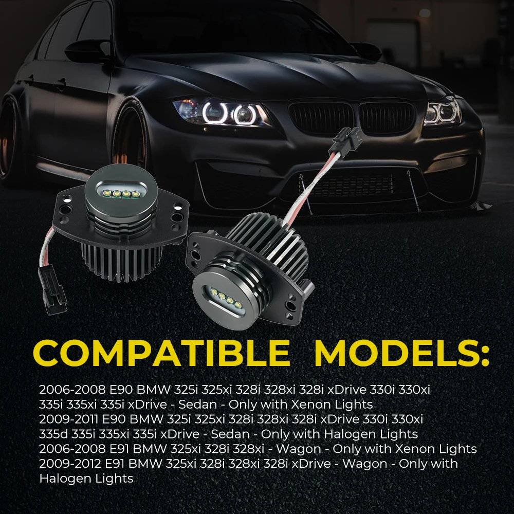 Лампа CANBUS с ангельскими глазами для BMW 3 серии E90 E91 X5 E70 325i 328i 330i 335i 2 шт.