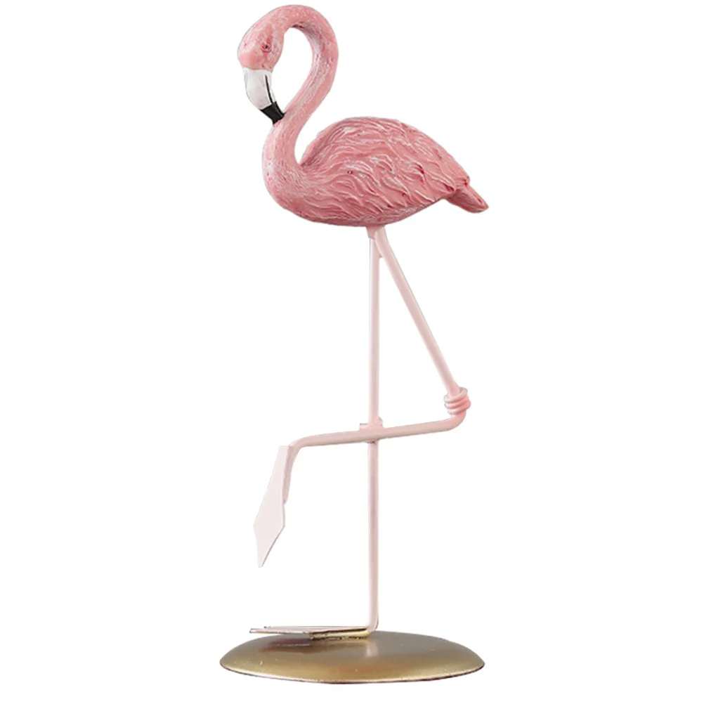 

Flamingo Ornament Desktop Decor Home Supplies Bookcase Decorations Party Adorable Yard Resin Sculpture Model Office