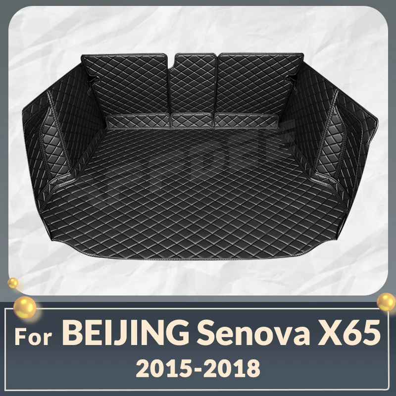

Автомобильный коврик для багажника с полным покрытием для Beijing Senova X65 2015-2018 17 16, автомобильный коврик для багажника, защитные аксессуары для салона автомобиля