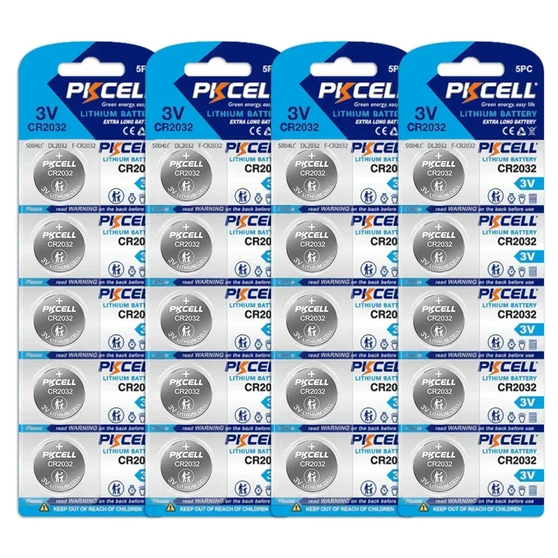150 шт. PKCELL CR2032 DL2032 Cr 2032 3V литиевая батарейка батарейки для часов