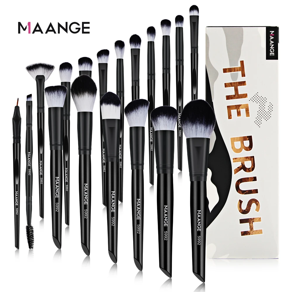 

MAANGE 18pcs Makeup Brushes Set With Case Foundation Brush Eyeshadow Brush Cosmetics Make Up Brush Beauty Tools Kits