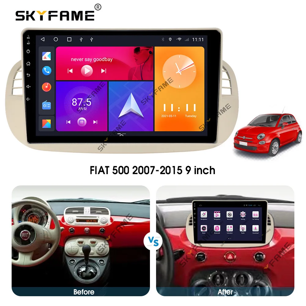 

Автомагнитола для FIAT 500 2007-2015 2 Din Android мультимедийный плеер GPS навигация IPS экран DSP 9 дюймов