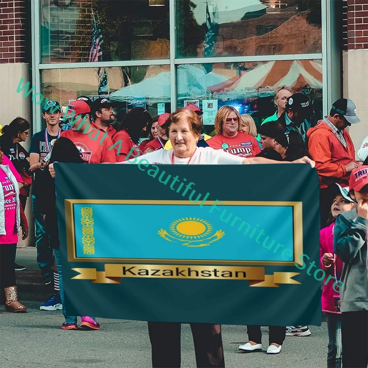 Наклейки с флагом Казахстана подарки и товары-флаг