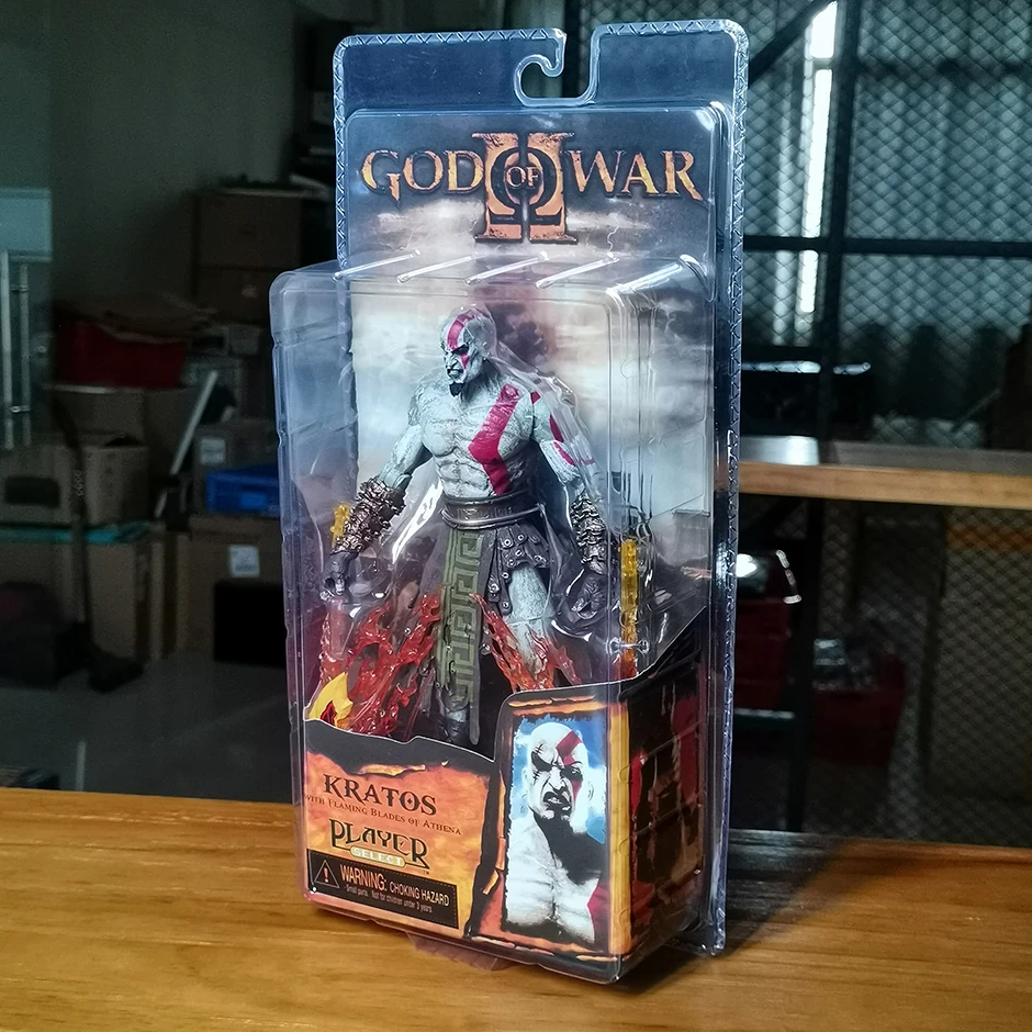 

NECA God of War Kratos with Flaming Blades of Athena Movable Body Joint Action Figure Toy Ornament Gift For Birthday Day