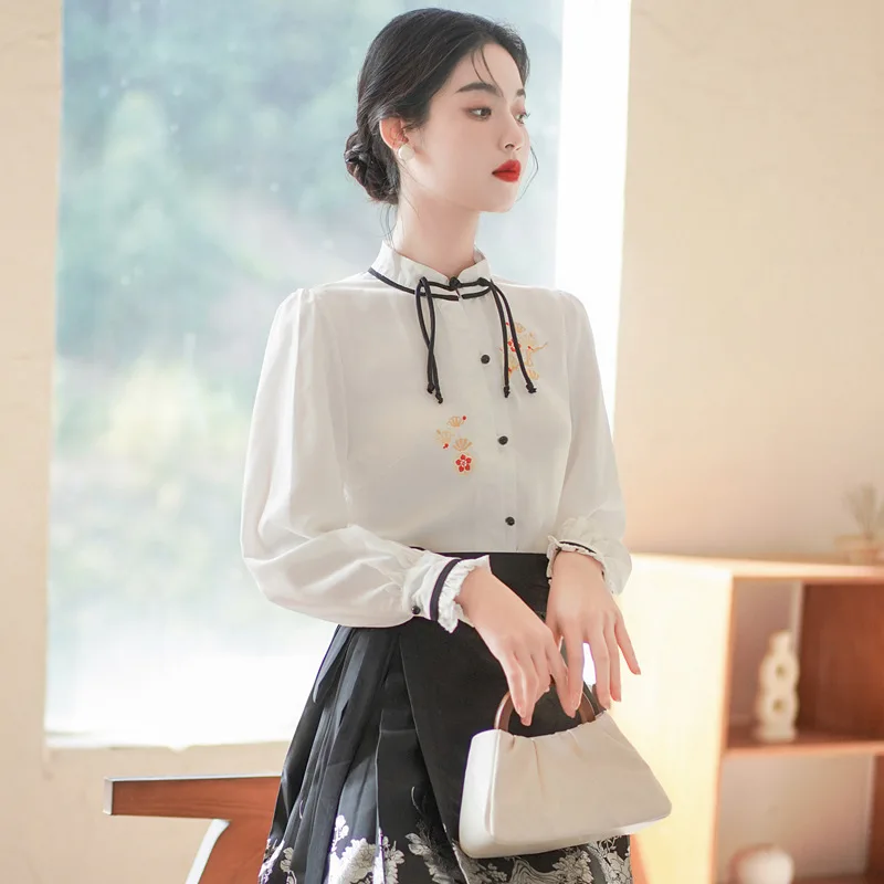 Оригинальная юбка ханьфу костюм в китайском стиле династии мамианкун Красная