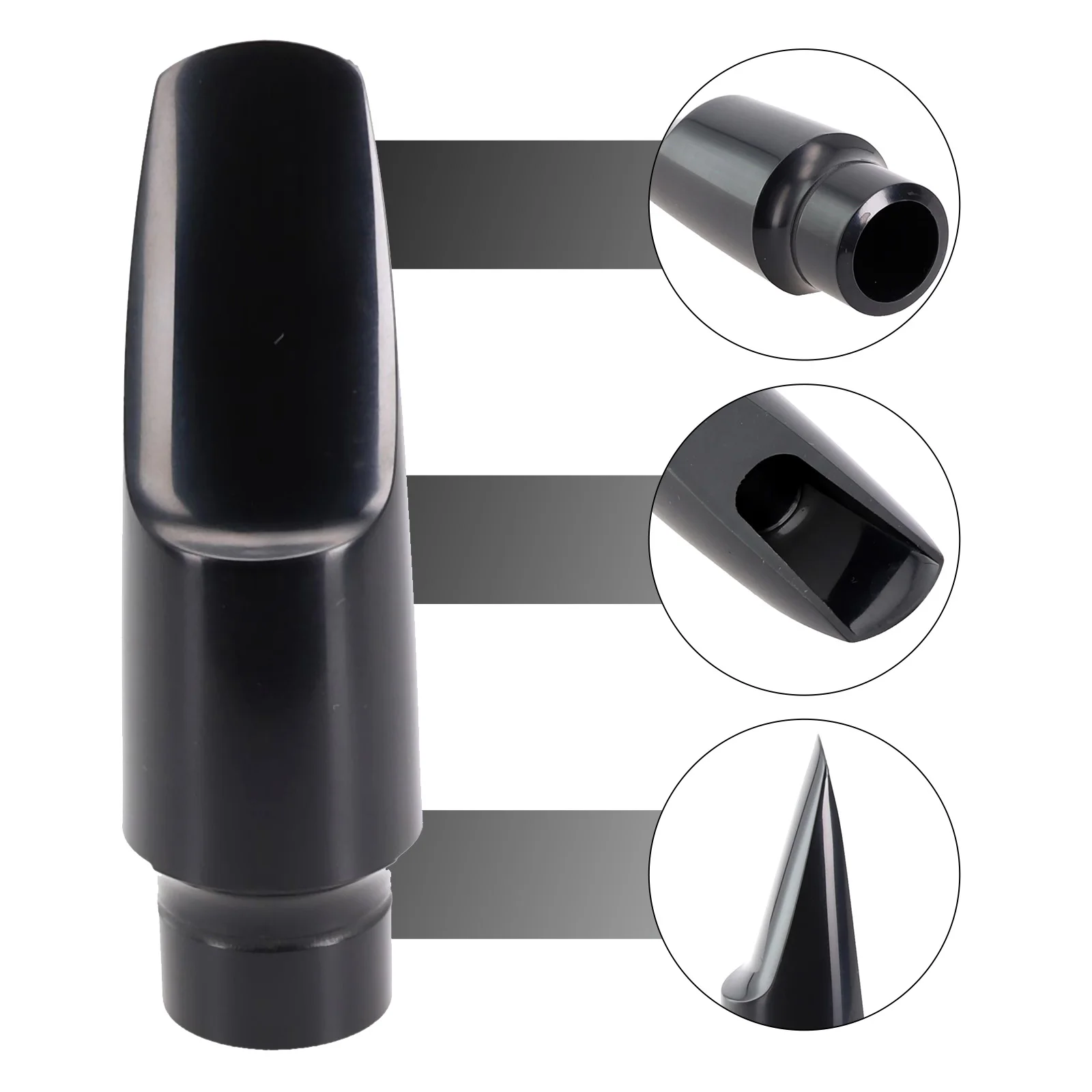 

Alto Saxophone Mouthpiece ABS Plastic Accessories Beginners Black For Professionals Parts Replacement Brand New