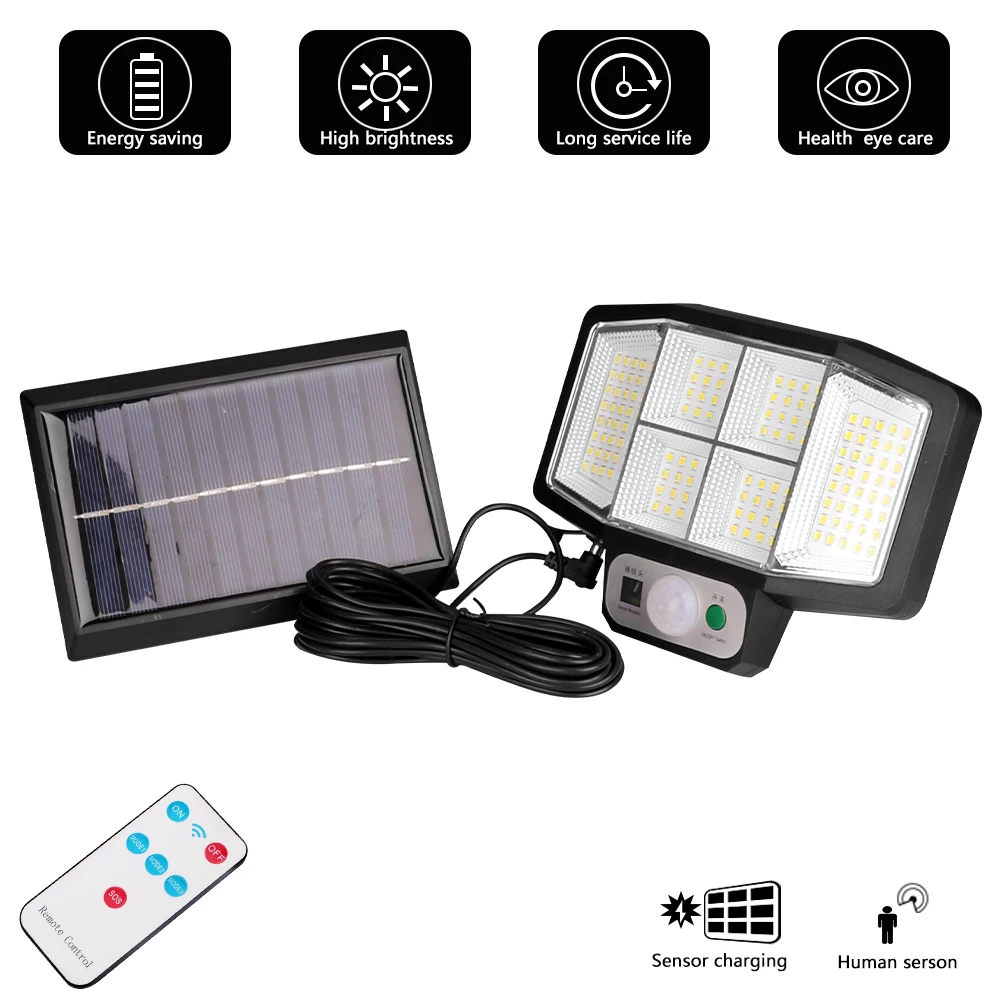 

Human Body Sensing Solar Wall Lamp COB Night Light for Yard/Garden LED Solar Light Waterproof Street Lamp Solar Charging