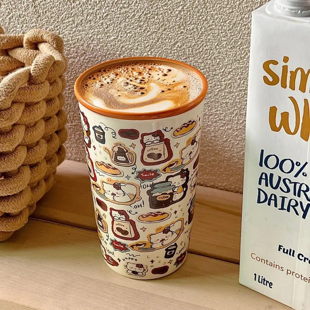 Hello Kitty Anrio Плюшевые Милые Мультяшные милые кружки Hellokitty средневековые стеклянные