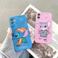disney stitch phone case for iphone 7 8 plus se2 xs max xr 11 pro max 12 pro max mini matte phone back cover cute cartoon shells