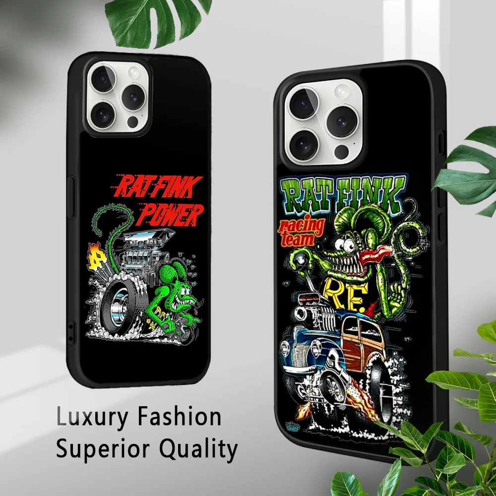 Забавный Твердый чехол для телефона R-Rat F-Fink iPhone 16 15 14 13 12 11 Pro Xs Max Mini Plus Celulares