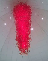 unique decorative designer pendant lamps hotel restaurant room chandeliers red color