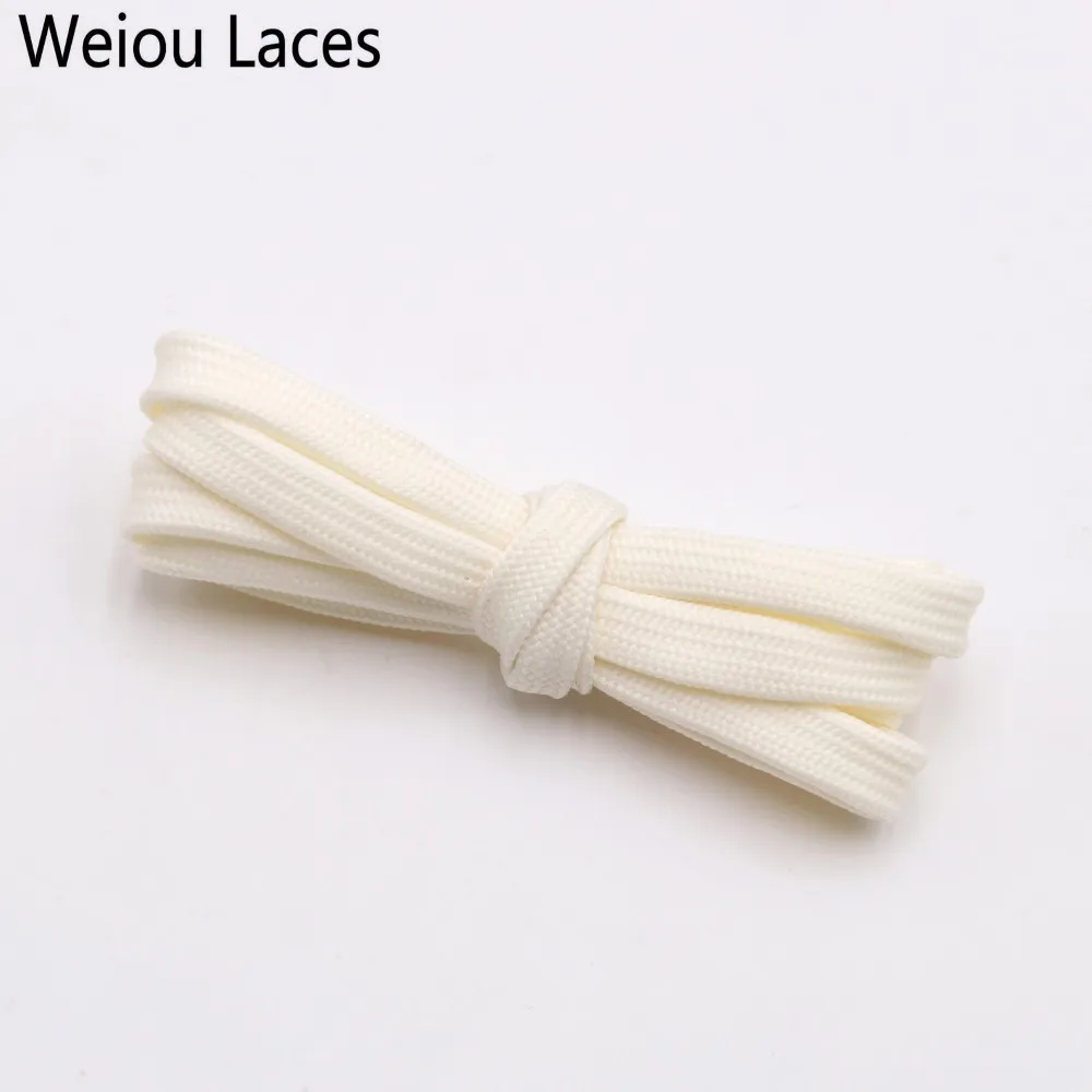 Weiou New 7mm 34 Solid Colors Shoelace A Pair Of Classic Hollow Double Flat Shoelace Woven Laces Sports Casual Bootlaces Lacet