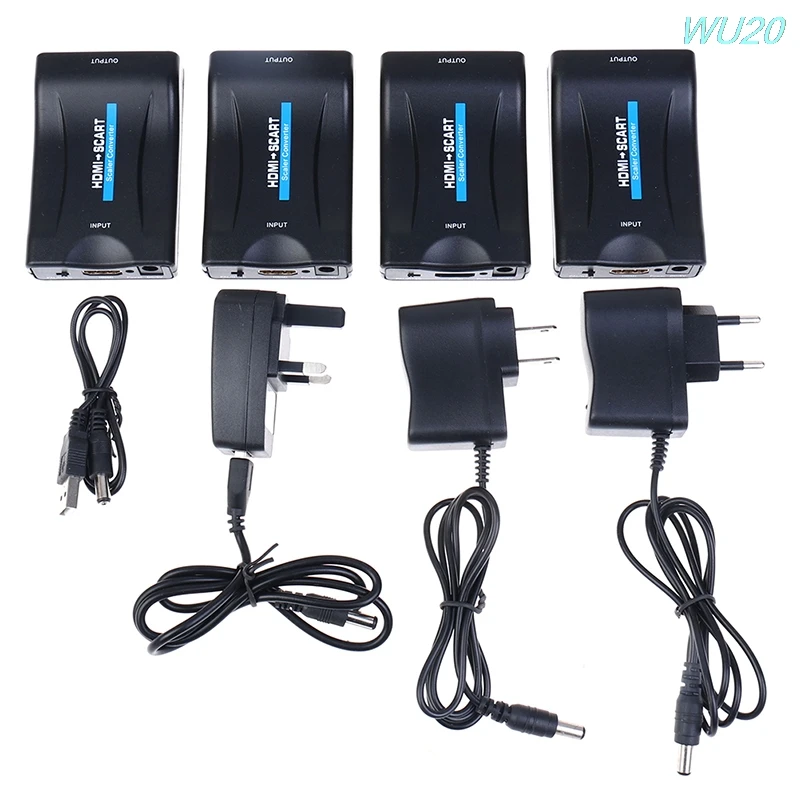 

1080p HDMI-compatibale To SCART Converter HD Receiver TV DVD Audio Upscale Converter
