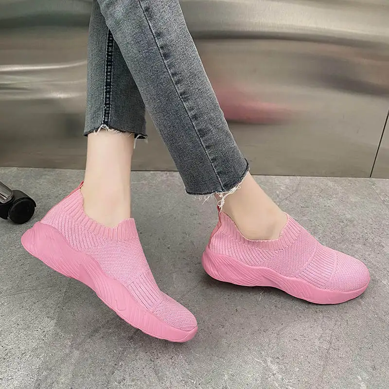 

Женские кроссовки Flatform, спортивная обувь для бега, белые, черные