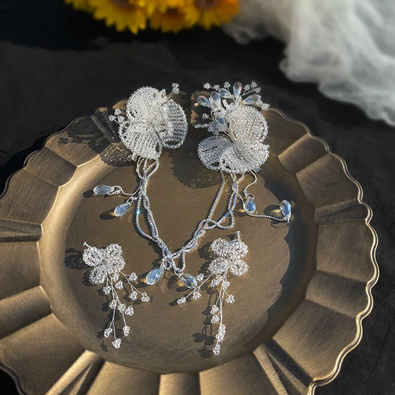 

Набор сережек и кисточек с кристаллами, в Корейском стиле