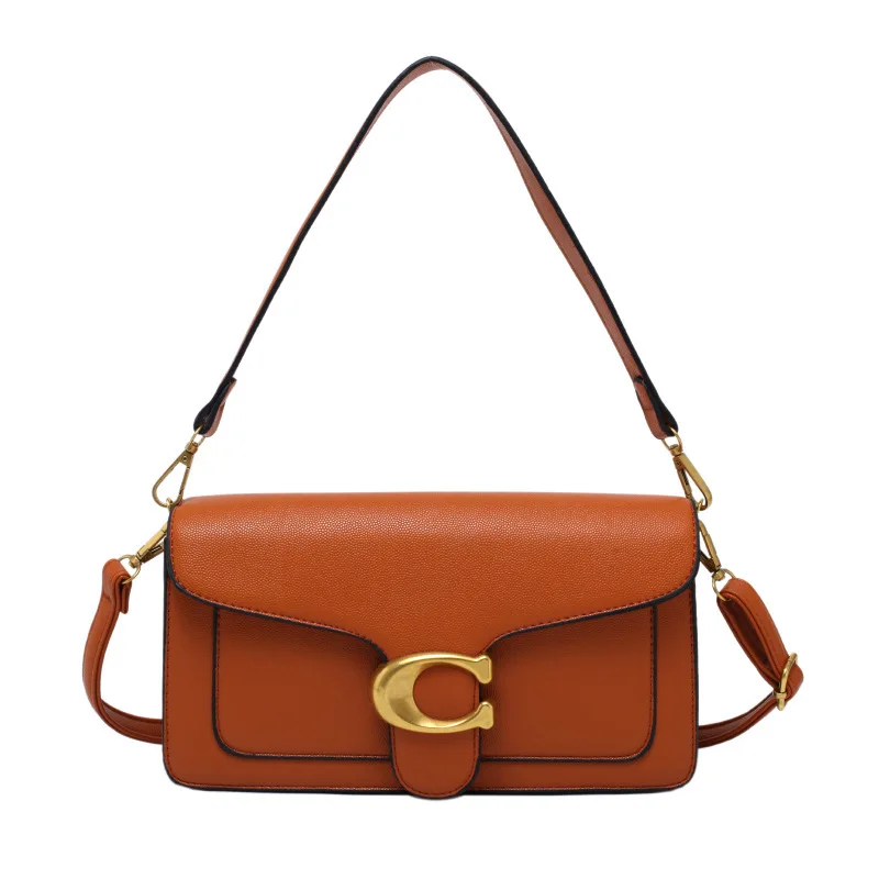 

Famous Luxury Designer One-shoulder Oblique Span Handbag Women's High-quality Fashion Solid Color Small Square Bag Sac New