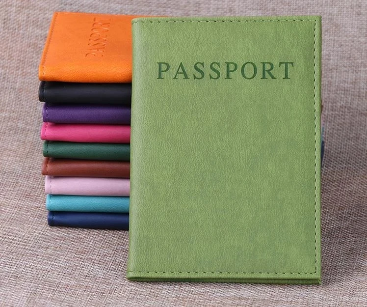 High Quality English PU Leather Passport Covers Document Cover Travel Passport Holder ID Card Holder