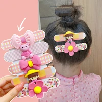 3pcs children cute korean style cartoon hairbands clips girls side bangs clip set ornament barrettes hairpins hair accessories