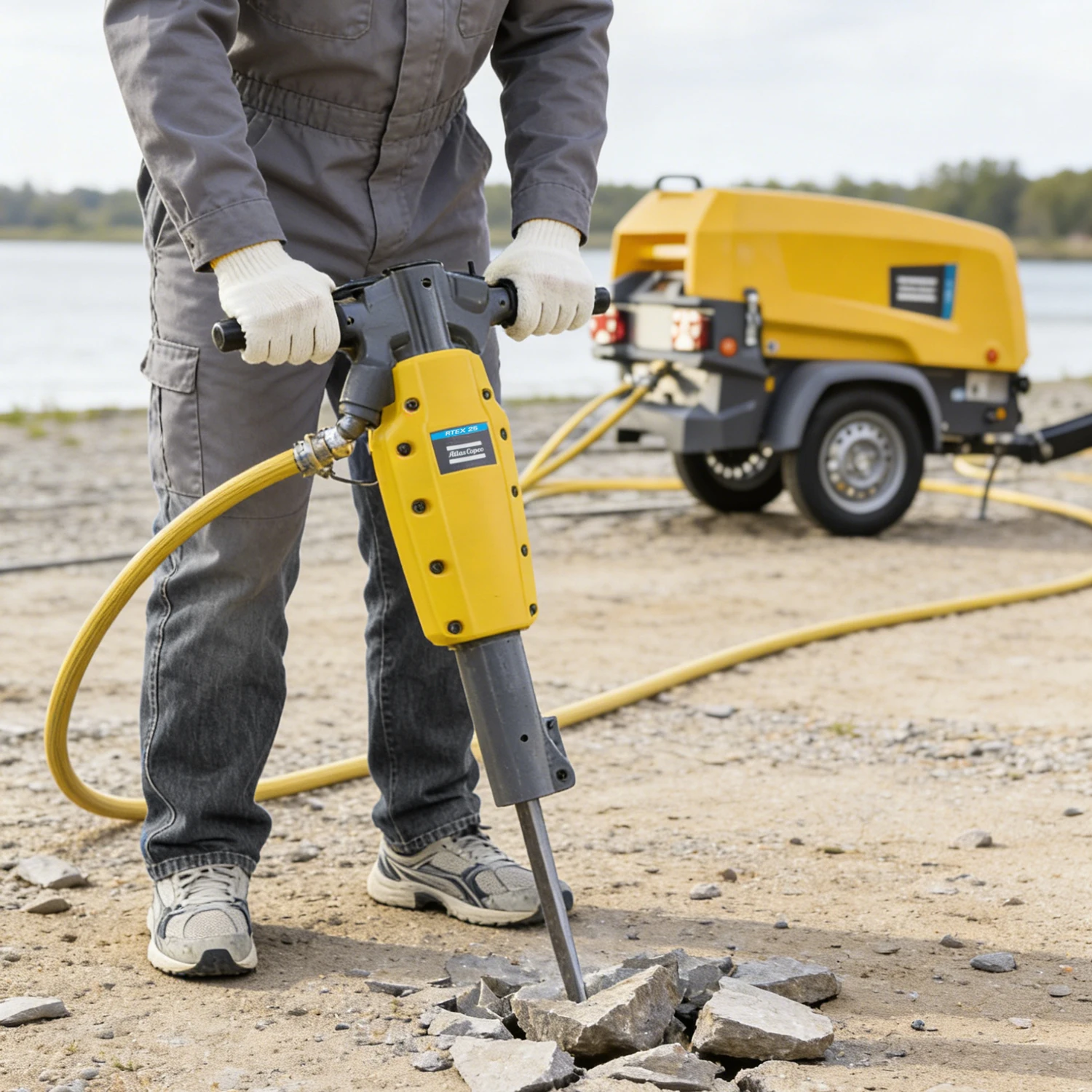 Фото Пневматический отбойный молоток Atlas Copco RTEX H25 8461012510 для компрессора Atlas №5