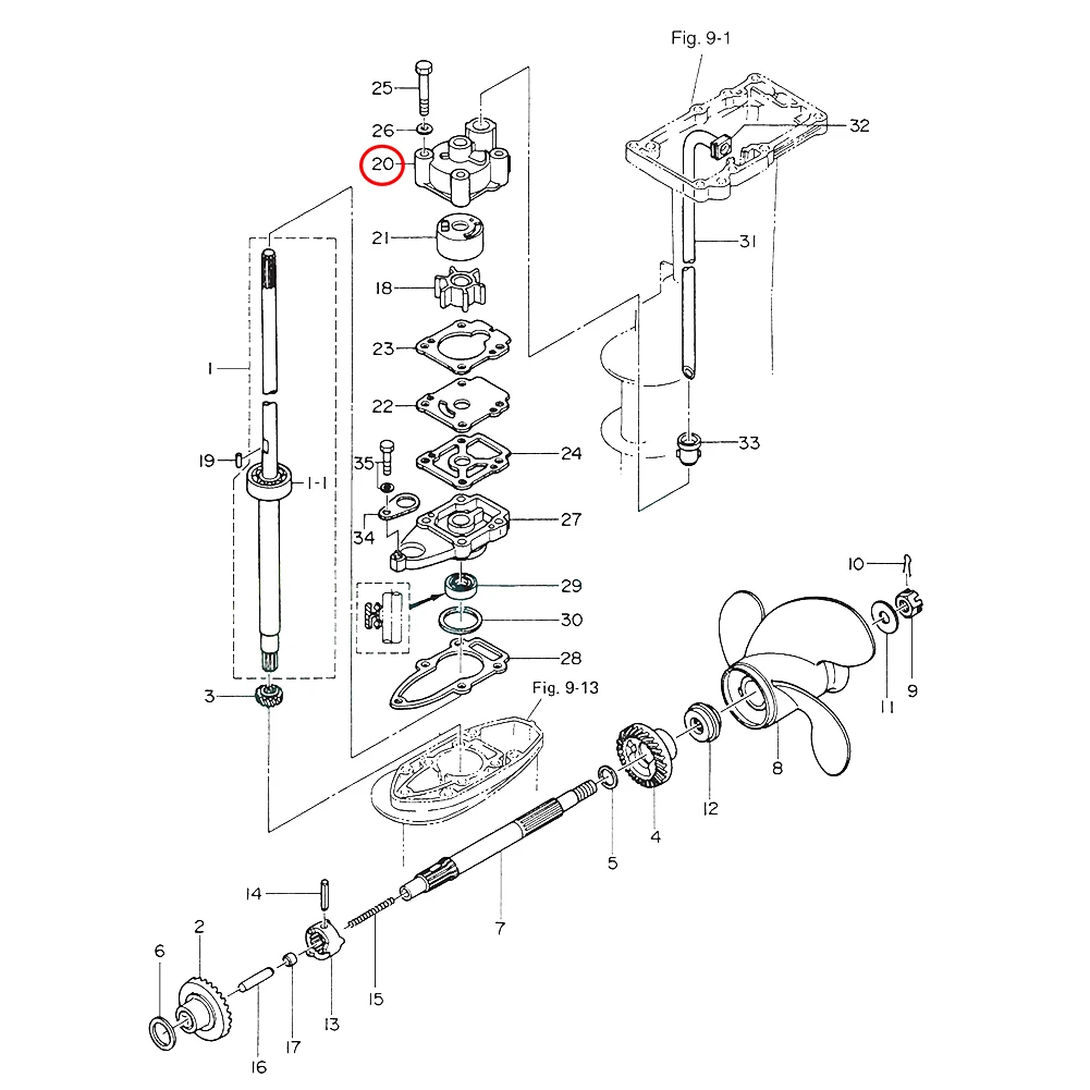 Водяной насос двигатель подвесной мотор корпус морское оборудование водяной