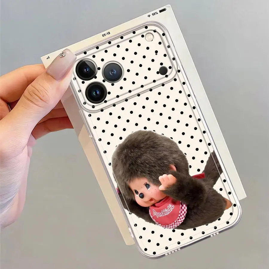 Фото Милый мягкий чехол M-monch-hichis для iPhone 17 Pro Max, 13 Pro, 16, 15, XS Max, 11, XR, Air, 17e, 12 Mini, 14 Plus №4