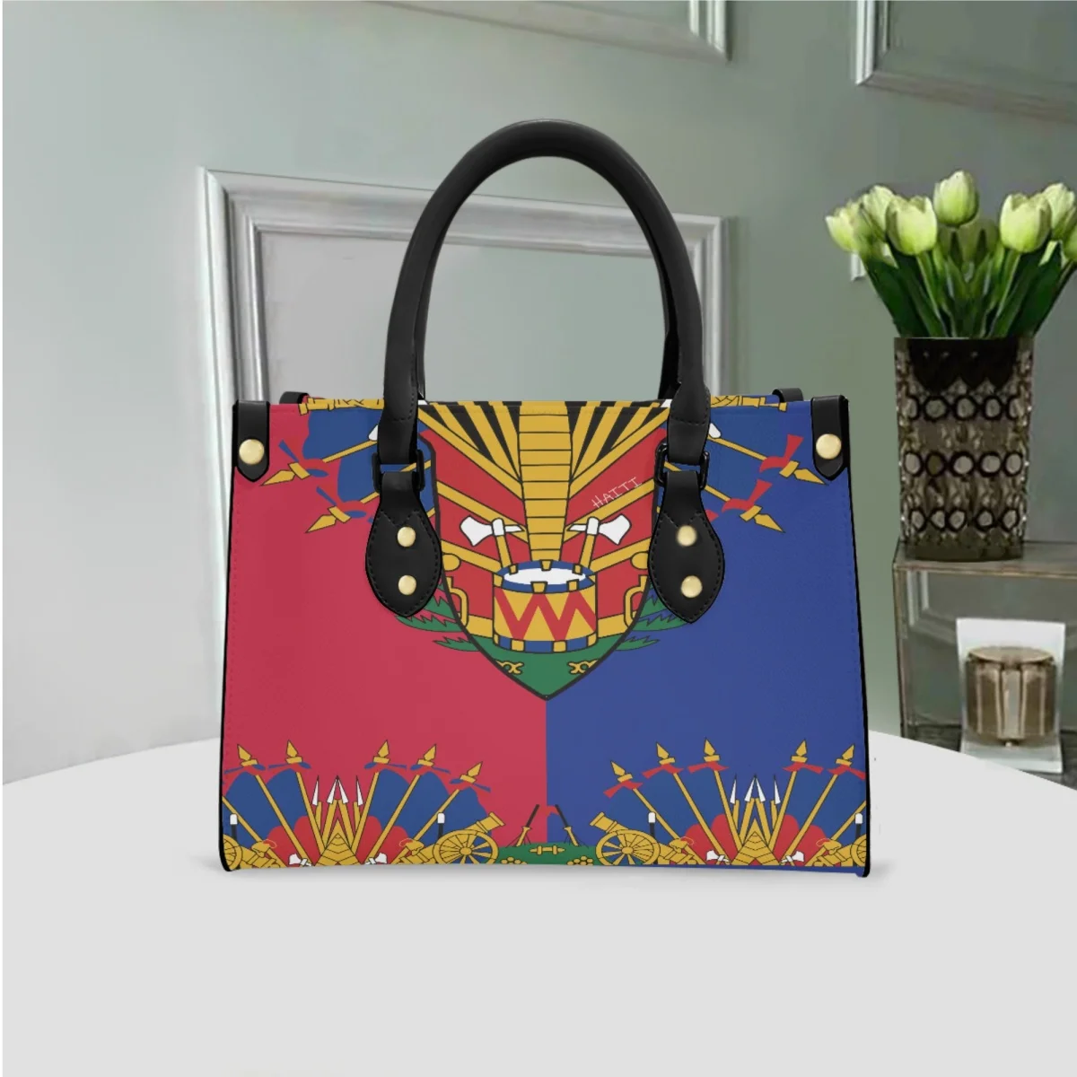 

FORUDESIGNS Fashion Handbag Women Haiti National Flag Printing Bags Ladies Shopping Commuter Tote Bag 2022 New Collection