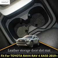 pu leather door slot groove pad cup holder armrest storage box mat for toyota rav4 rav 4 xa50 2019 2022 car accessories interior