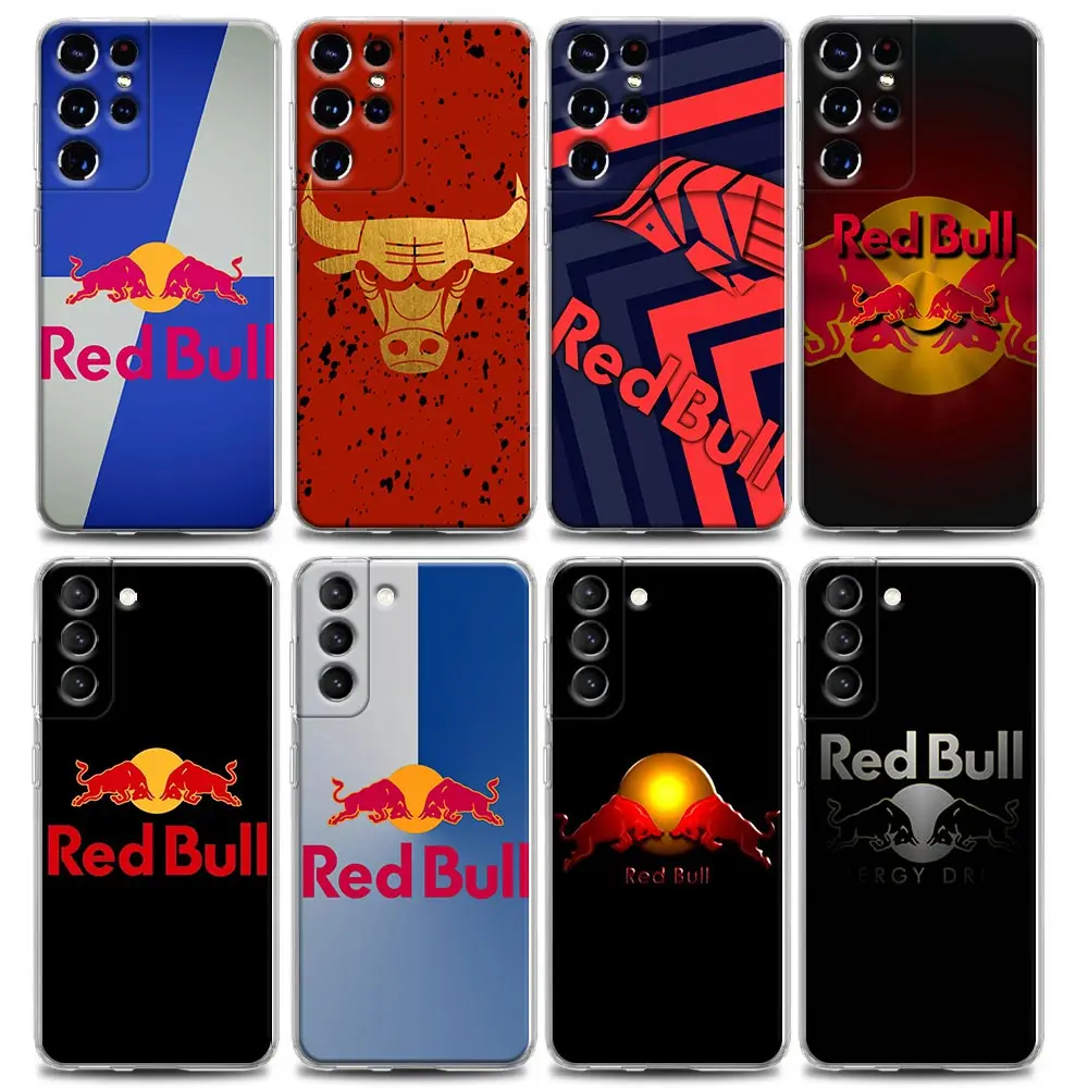 

Clear Phone Case for Samsung S22 S21 S20 S10e S10 S9 Plus Lite Ultra FE 4G 5G Soft Silicone Case Cover Red Energy Bull Hot Drink