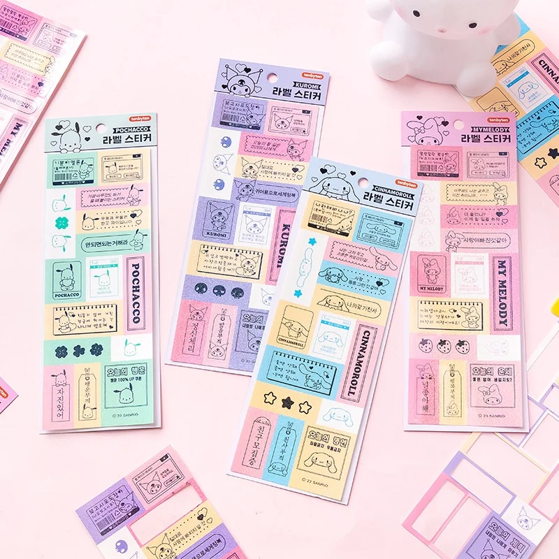 80 шт./лот наклейка Sanrio Kuromi Melody милые канцелярские принадлежности скрапбукинг