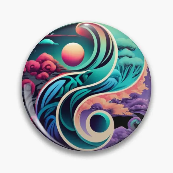 Мягкая булавка для пуговиц Инь Янь цигун милая бижутерия любимой шляпы Декор