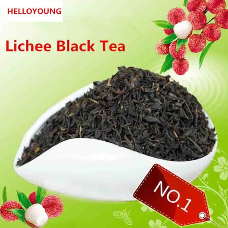 

200g Chinese Organic Black Tea Yunnan Lychee flavor Red Tea Block Health Care New Cooked Tea