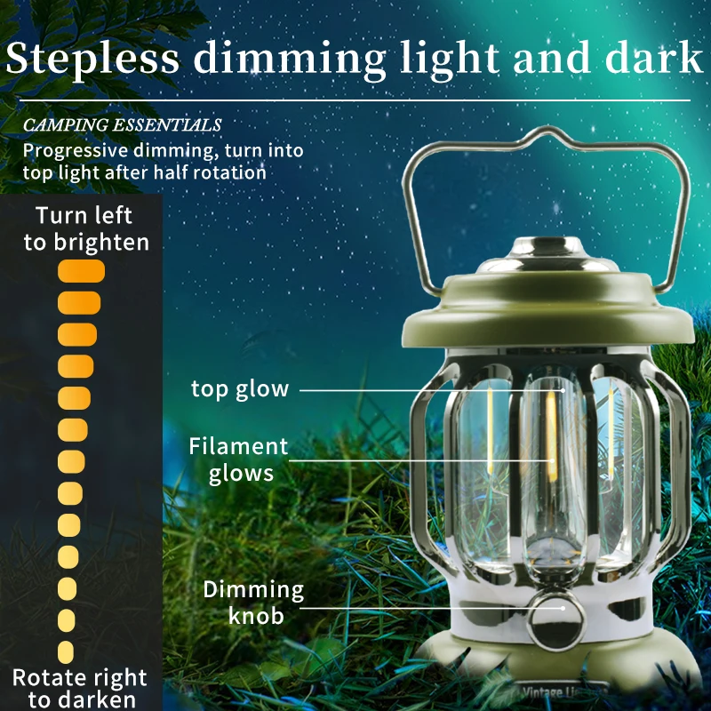 Ретро-настроение супер яркий многофункциональный для кемпинга на открытом
