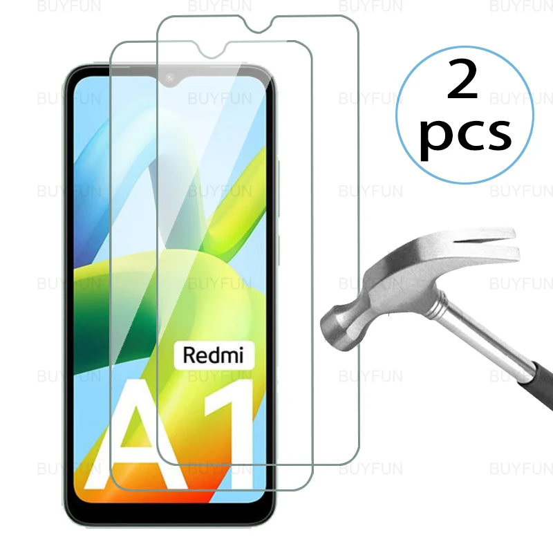 

2 шт., закаленное защитное стекло для Xiaomi Redmi A1, 6,52 дюймов