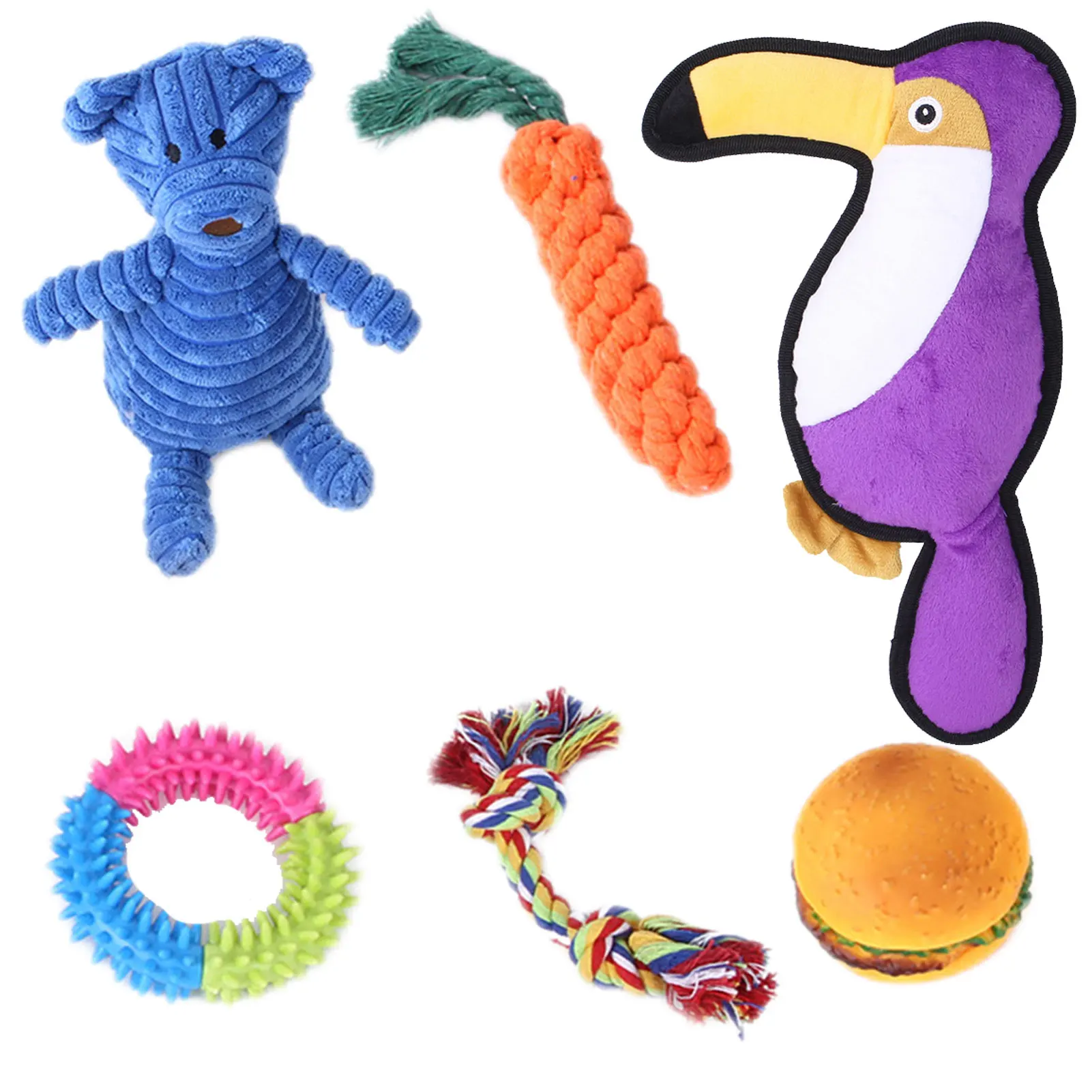 

6PCS/Set Pet Dog Toy Chew Toys For Small Medium Large Dogs Dog Toys Pet Accessories Puppy Teething Toy Training Toys