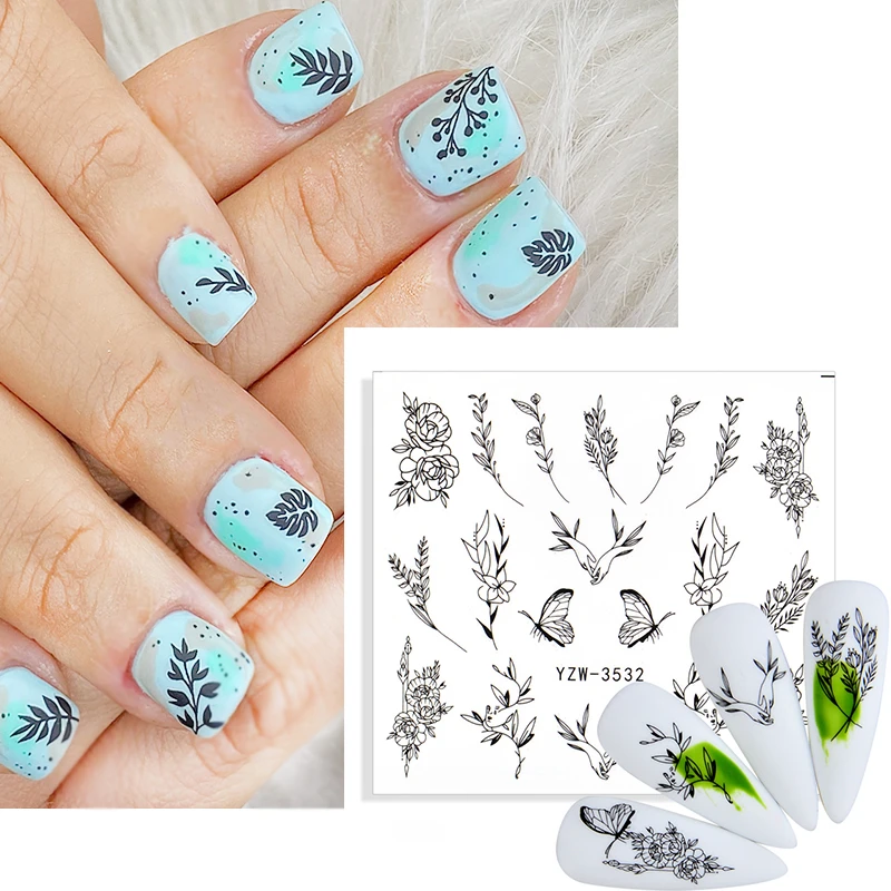 2022 Новое поступление ABC наклейки с буквами для дизайна ногтей английский старый