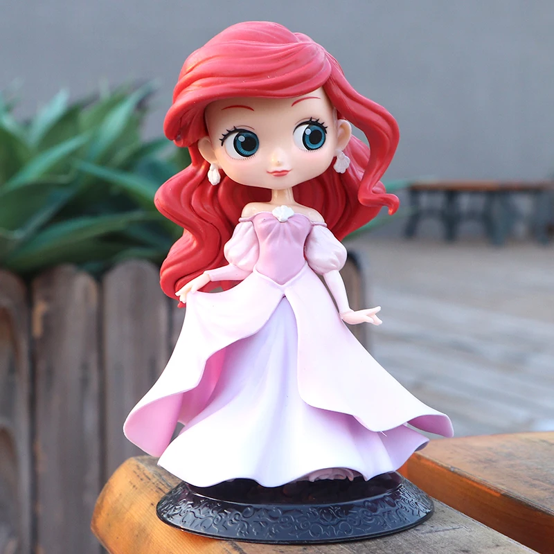 

14cm Q Posket Princess Ariel The Little Mermaid Figure Toys Dolls Cake Topper Decor Birthday Party Home Wedding Gifts