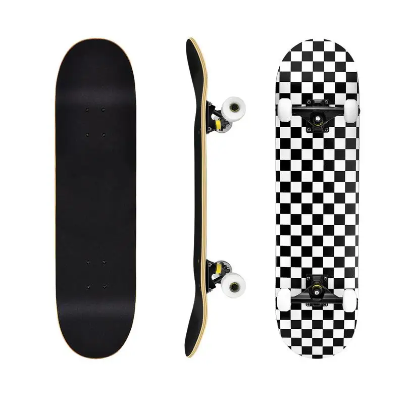 

Skateboards 31'' X 8'' Complete Standard Skateboards For Beginners With 7 Layers Canadian Maple, Double Kick Concave Skateboards
