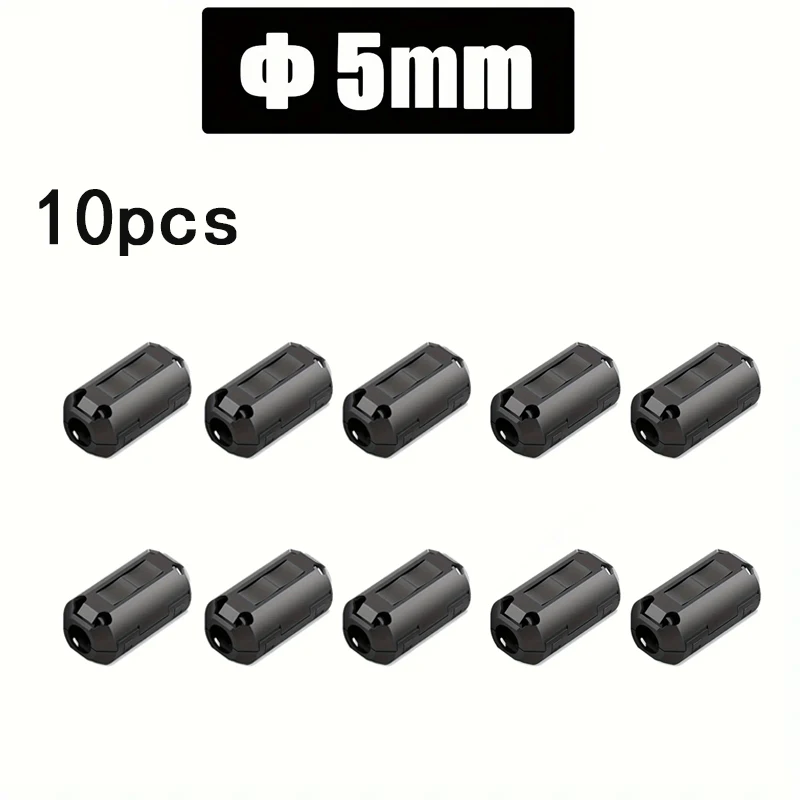 

6/10 Шт. Ферромагнитных Колец Для Удаления Кабельных Помех, Внутренний Диаметр 5-13 Мм