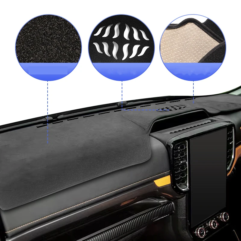 Защитная крышка приборной панели для Ford Ranger Raptor Wildtrak LHD RHD 2023 2024