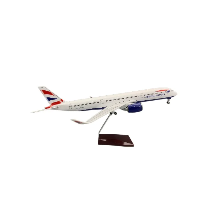 Модель самолета British Airways Airbus A350 со светодиодной подсветкой и подвижными колесами, статическая модель для демонстрации, подарок для авиационных энтузиастов и коллекционеров (art.: 3920d8207bb66) - 3920d8207bb66