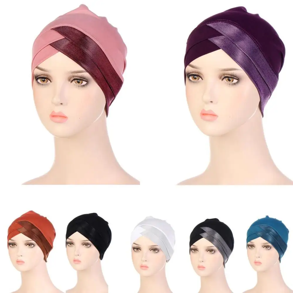 

Headwear Hair Loss Wrap Stretch Beanie Hat Chemo Cap Turban Hat Hijab Cap