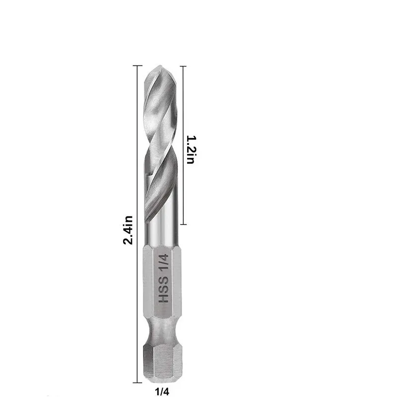 

5/16INCH 6542 High Speed Steel Drill Bit Heavy Duty Metal Stubby Drill Stubby Drill 1/4 Hex Shank Drill 1/4INCH 1/8 INCH