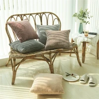 2022plush pillow cover chevron pattern cushion cover for sofa nordic decorative pillows 45x45 nordic home decor pillowcase