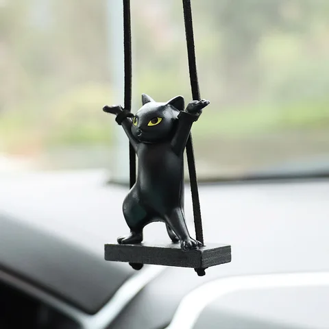 Автомобильная подвеска, креативная Милая ветка, кошка, искусственное украшение для интерьера автомобиля, подарок на день рождения, автомобильные аксессуары